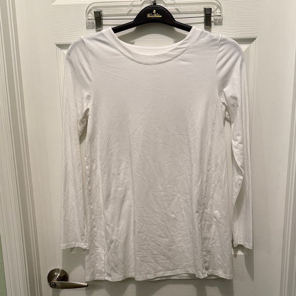 J. Jill Classic White Long Sleeve Tee - Picture 1 of 3